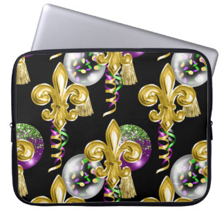 FUNDA PARA PORTÁTIL PURPLE GREEN GOLD MARDI GRAS