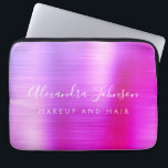 Funda Para Portátil Purple Pink Metallic Monogram Business<br><div class="desc">Moderno morado y rosa Ombre Girly maquillaje y Salón de Belleza Cabello Faux Metallic Stainless Elegant Monograma Promocional Bolsa de Portátiles o Funda de publicidad Promocional (promocional). Este elegante funda profesional de informática empresarial se puede personalizar para incluir su nombre de firma de escritura monogramada y su profesión o puesto...</div>