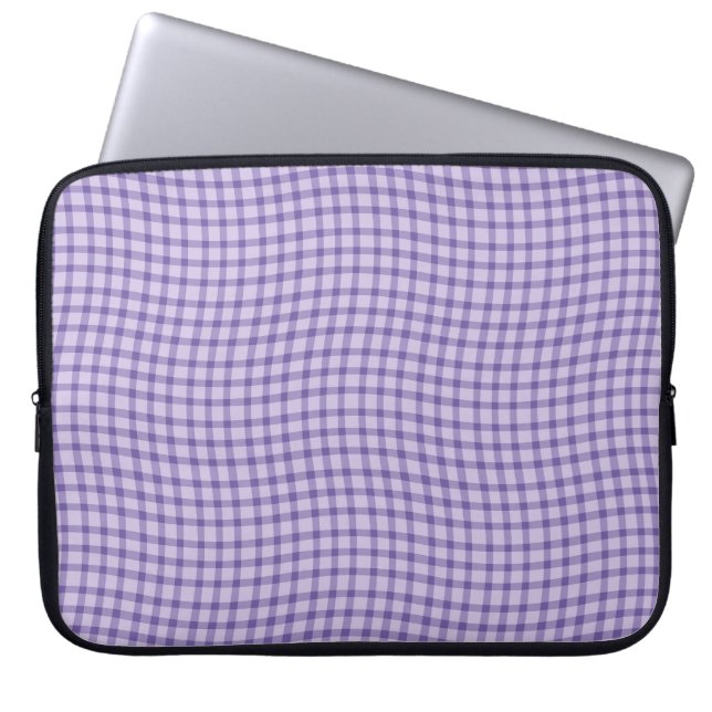 Funda Para Portátil Purple Plaid Checker Seamless Pattern (Frente)