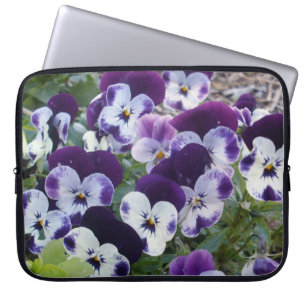 Funda Para Portátil Purple Pretty Pansies,
