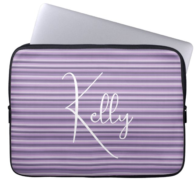 Funda Para Portátil Purple stripes (Frente)