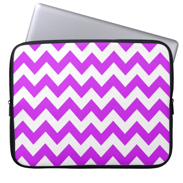 Funda Para Portátil Púrpura negrita Chevron (Frente)