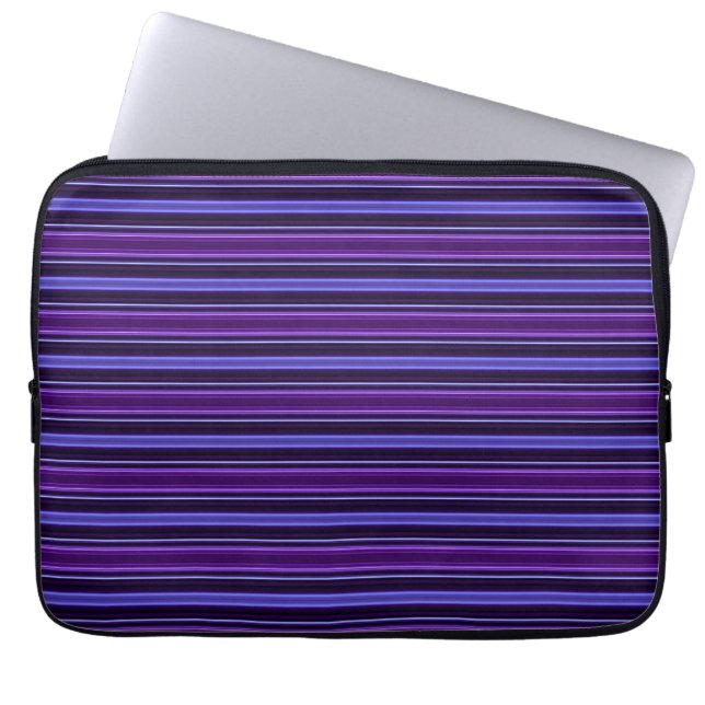 Funda Para Portátil Púrpura rayada (Frente)