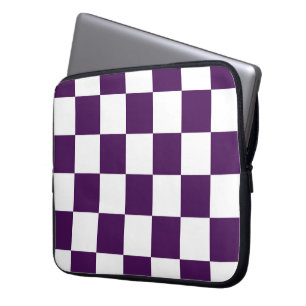 Funda Para Portátil Púrpura y blanco tachados