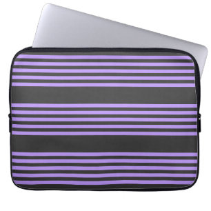 Funda Para Portátil Púrpura y carbón vegetal de cinco bandas