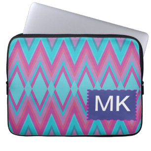 Funda Para Portátil Púrpura y tribal de Aqua