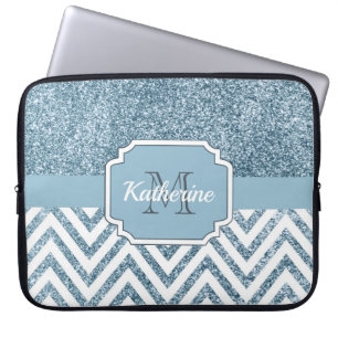 Funda Para Portátil Purpurina Chevron