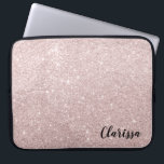 Funda Para Portátil purpurina color de rosa elegante del oro<br><div class="desc">Diseño minimalista,  moderno y elegante que representa el falso purpurina color de rosa del oro. Esta impresión hermosa y femenina,  con su efecto simple con todo imponente,  es perfecta para las mujeres jovenes contemporáneas. Impresione con el regalo o apenas la invitación único y elegante usted mismo.</div>
