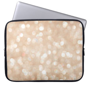Funda Para Portátil Purpurina de oro borrosa fondo, navidades