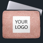 Funda Para Portátil Purpurina de oro rosa rosa - promoción de logotipo<br><div class="desc">Purpurina Rosa Rosa Gold Faux y Funda Promocional Sparkle Elegant Personalizado Logo Promocional Portátil Bag o Sleeve. Este funda se puede personalizar para incluir el logotipo de su empresa o empresa.</div>