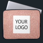 Funda Para Portátil Purpurina de oro rosa rosa - promoción de logotipo<br><div class="desc">Purpurina Rosa Rosa Gold Faux y Funda Promocional Sparkle Elegant Personalizado Logo Promocional Portátil Bag o Sleeve. Este funda se puede personalizar para incluir el logotipo de su empresa o empresa.</div>