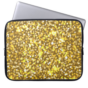 Funda Para Portátil Purpurina dorado
