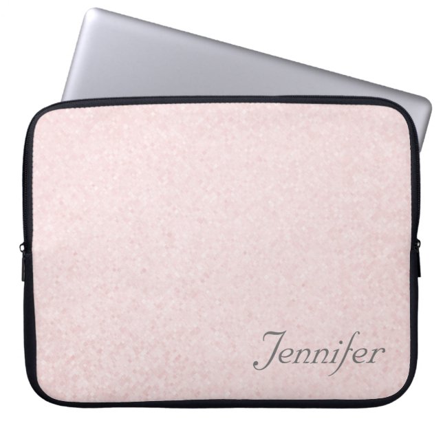 Funda Para Portátil Purpurina elegante de moda PINK impreso PERSONALIZ (Frente)