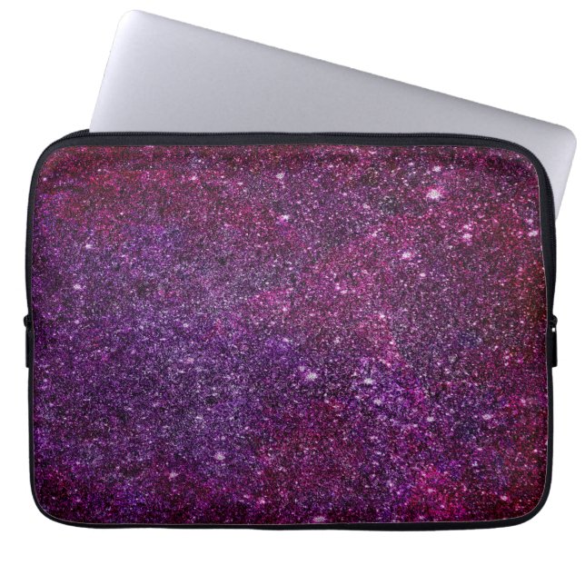 Funda Para Portátil Purpurina púrpura fabuloso (Frente)