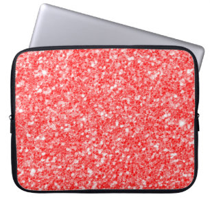 Funda Para Portátil Purpurina Rojo de moda y los parques blancos