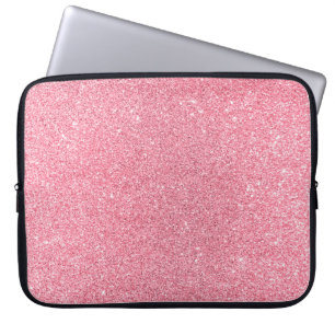 Funda Para Portátil Purpurina rosa, Navidades textura abstracta.