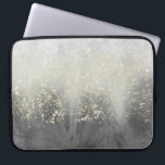 Funda Para Portátil Purpurina Swirl<br><div class="desc">Purpurina Swirl I de Jennifer Goldberger. Diseño con hermosos remolinos grises y flecos de oro.</div>
