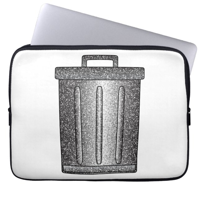 Funda Para Portátil Purpurina Trash Can (Frente)