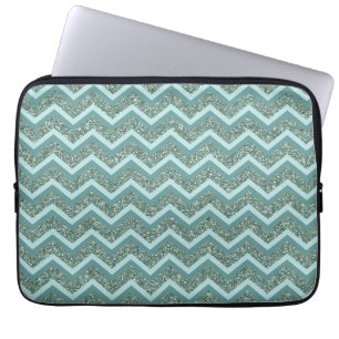 Funda Para Portátil Purpurina verde azulado