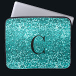 Funda Para Portátil Purpurina verde azulado Aqua Turquesa Sparkle Mono<br><div class="desc">Moda Verde azulada Aqua Turquoise Purpurina Sparkle Luxury Glam Monogram Manga Portátil Sleeve,  con un purpurina atrevido,  chunky,  falso azul acuático (verde azulado turquesa) y su monograma personalizado. Póngase en contacto con nosotros en cedarandstring@gmail.com si necesita ayuda para el diseño o para obtener información acerca de productos coincidentes.</div>