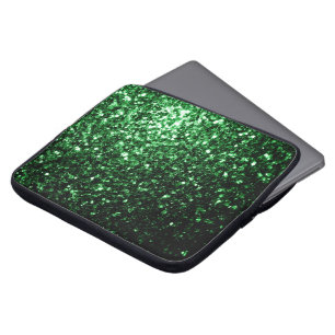 Funda Para Portátil Purpurinas de imitación verde oscuro