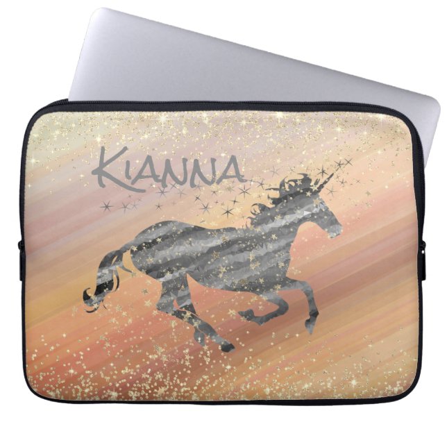 Funda Para Portátil Purpurinoso Starry Unicorn (Frente)