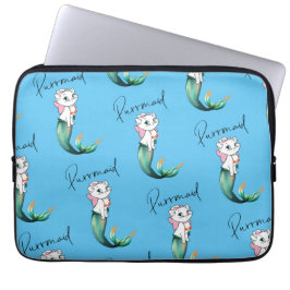 Funda Para Portátil Purrmaid de gatito de gatito de comadreja - Diseño