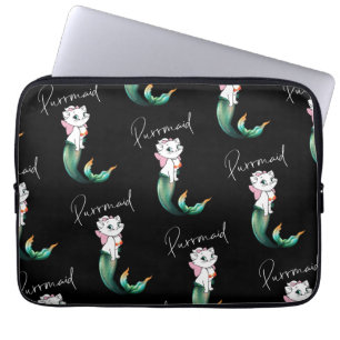 Funda Para Portátil Purrmaid de gatito de gatito de comadreja - Diseño