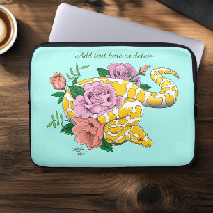 Funda Para Portátil Python albino blanco amarillo