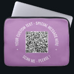 Funda Para Portátil QR Código Analizar información Mensajes de texto y<br><div class="desc">Código QR Explorar información Personalizado Colores de texto Empresas promocionales personalizadas o Regalo personal moderno - Añadir tu código QR - Imagen o logotipo - foto / Texto - Nombre u otra información / mensaje - Cambiar tamaño y mover o eliminar / añadir elementos - Imagen / Texto con herramienta...</div>