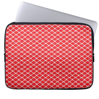 Funda Para Portátil Quatrefoil rojo