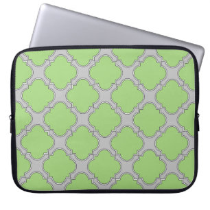 Funda Para Portátil Quatrefoil verde