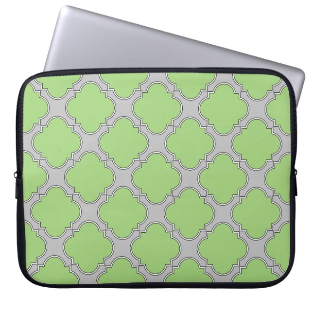 Funda Para Portátil Quatrefoil verde (Frente)