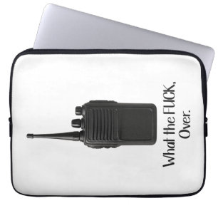 Funda Para Portátil Qué m***da Sobre El Icono De Walkie Talkie Funny