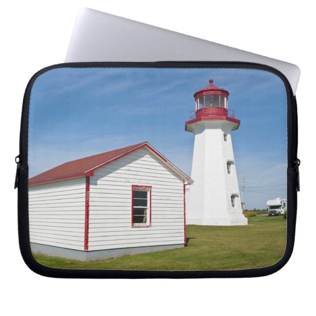 Funda Para Portátil Quebec, Canadá. Faro de Cap D'Espoir. (Frente)