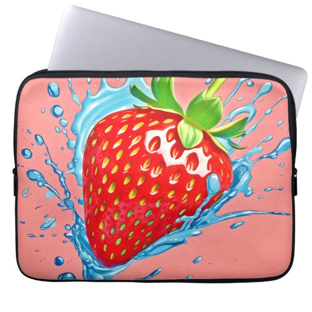 Funda Para Portátil Quema de fresa fresca (Frente)