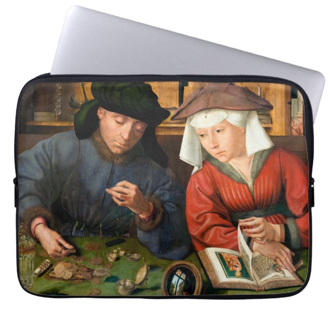 Funda Para Portátil Quentin Matsys - El prestamista y su esposa (Frente)