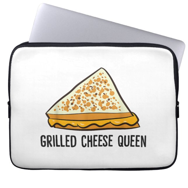 Funda Para Portátil Queso a la parrilla Reina Funny Queso a la parrill (Frente)