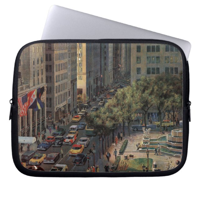Funda Para Portátil Quinta Avenida por John Falter (Frente)
