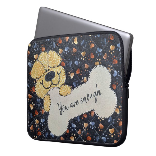 Funda Para Portátil Quote Quilt With Dog and Bone