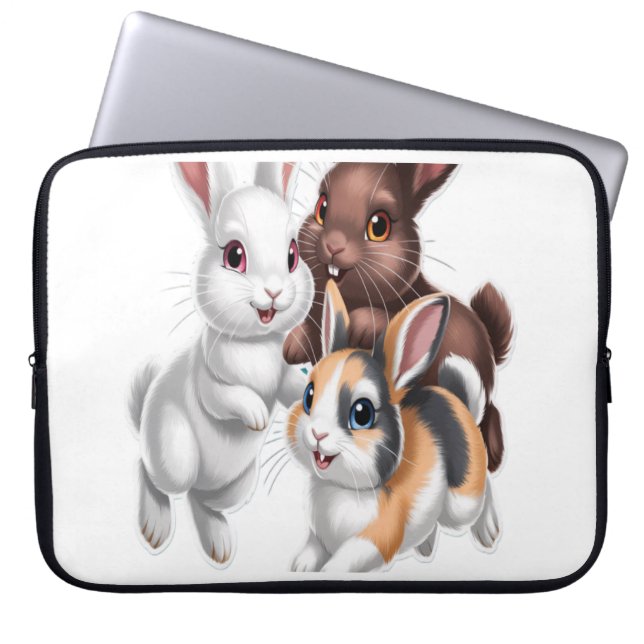 Funda Para Portátil Rabbit family  (Frente)