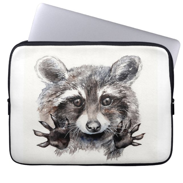 Funda Para Portátil Raccoon Lover Lovely Baby Raccoon (Frente)