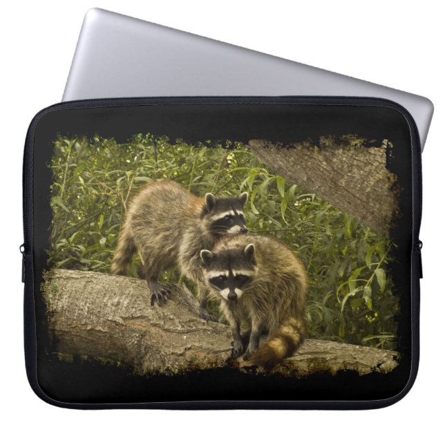 Funda Para Portátil Raccoons Black Edge (Frente)