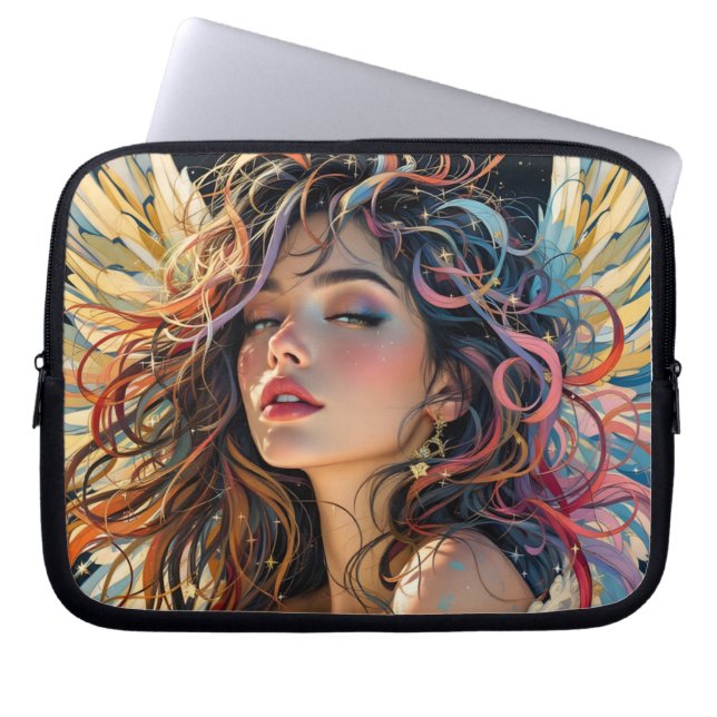 Funda Para Portátil Radiancia celeste - Retrato Ángel alado del arco i (Frente)