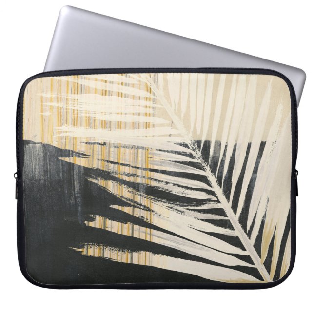 Funda Para Portátil Raffia de Oro - Palm Fronds (Frente)