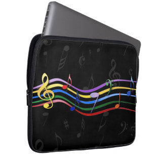 Funda Para Portátil Rainbow Colored Music Notes
