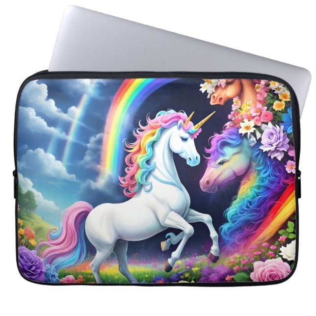 Funda Para Portátil Rainbow Unicorn One (Frente)