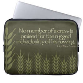 Funda Para Portátil Ralph Waldo Emerson cita Inspiradora "Crew"