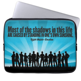 Funda Para Portátil Ralph Waldo Emerson cita Inspiradora "Sombras"