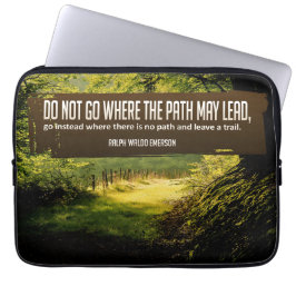 Funda Para Portátil Ralph Waldo Emerson cita Inspiradora "Trail"